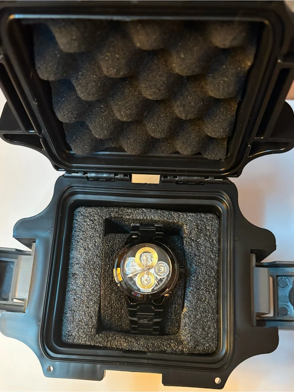 Invicta FULL Racing F1 Black Skeleton Ultimate Mens Luxury Collectors Bundle